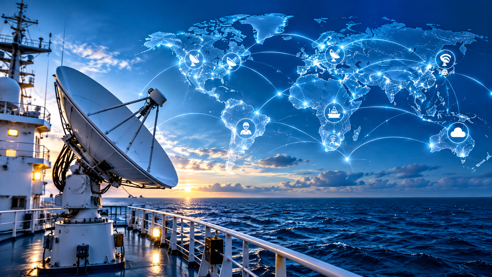 Maritime Satellite Connectivity and Global Communication